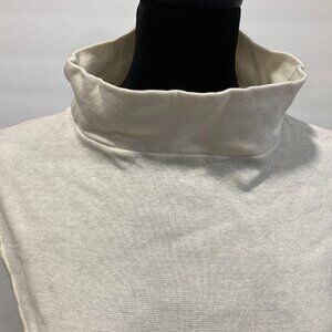 Vintage 1970s Dickey/Collar White Relaxed Mock Turtleneck 70s Fashion Casualcore